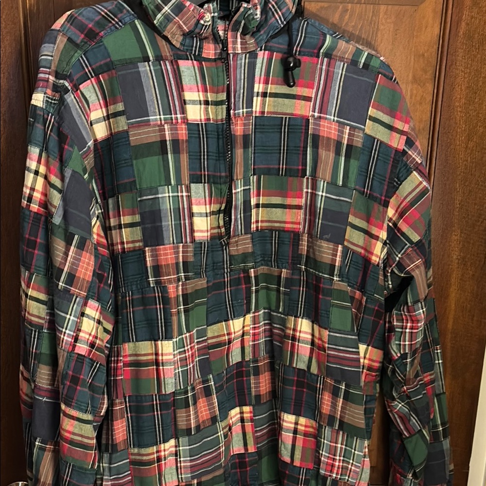 Colorful Plaid Hooded Jacket